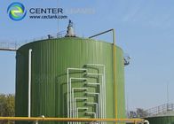 خزانات فولاذية خضراء غامقة مُعقدة خصيصاً لتخزين مياه الصرف الصحي
