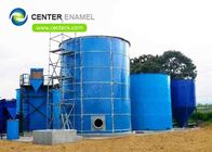 خزان تخزين الغاز الحيوي الفولاذي المزدوج مع سقف غشاء قابل للتوسع