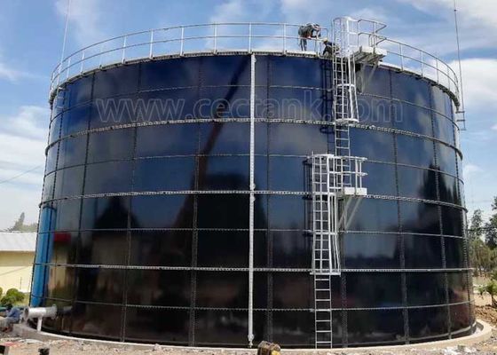 ISO9001 خزانات المياه الصناعية الفولاذية المشدودة لمشروع معالجة مياه الصرف الصحي