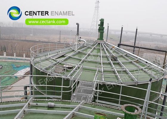 18000m3 مخازن CSTR الفولاذية الزجاجية المحاطة بالزجاج لمشاريع الغاز الحيوي