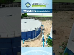 زجاج ذو أداء عالي مصهر بالصلب خزانات GFS مع سقف غشاء