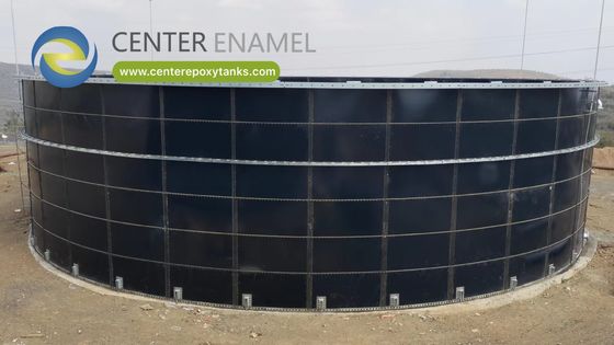 خزانات فولاذية مطلية بالإيبوكسي ومثبتة بمسامير لمياه الصرف الزراعية: تحتوي على مياه الصرف الزراعية