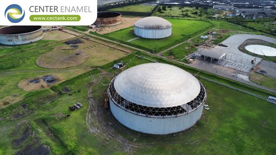 أسطح القبة الجيوديزية من الألومنيوم لخزانات تخزين المواد التشحيمة - المينا