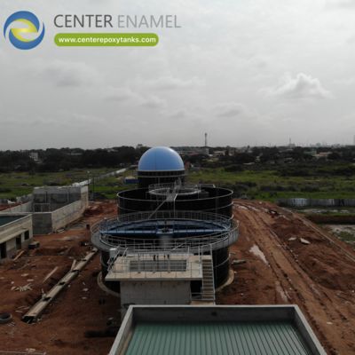 بالون الغاز الحيوي لمصانع الجعة ومعالجة الأغذية: يجمع الغاز الحيوي من مياه الصرف الصحي.