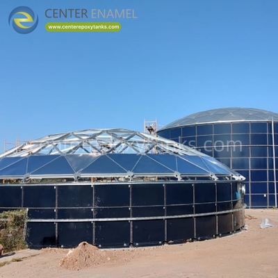 سقف القبة الجيوديسية من الألومنيوم لحاويات مياه المزارع الكبيرة: يحمي المياه من تلوث البيئة
