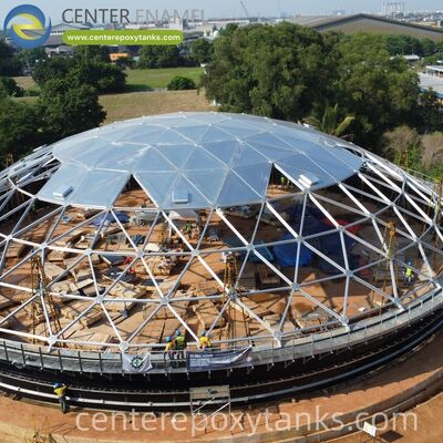 قبة الألومنيوم لحاويات تخزين المياه الصرفية: تضمن جودة واستقرار مياه الصرف الصحي المعالجة قبل إعادة الاستخدام أو التخلص منها