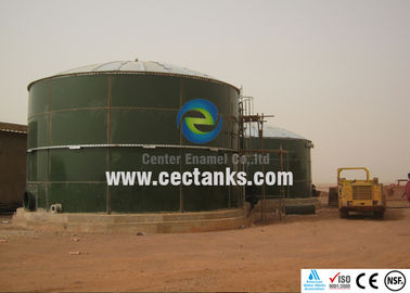خزانات المياه الصناعية المصنوعة من الفولاذ المطلي بالزجاج / خزانات تخزين المياه التي تبلغ 50000 جالون