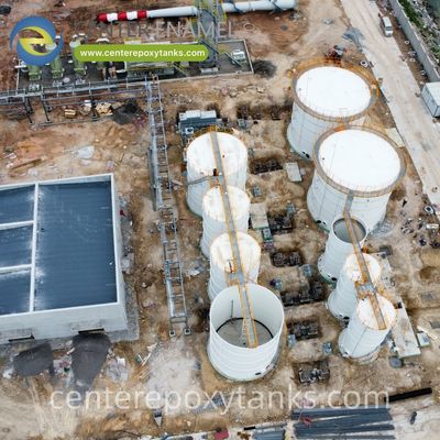 خزان مطلي بـ FBE لمعالجة مياه الصرف الصحي من مصنع زيت النخيل - مصمم خصيصًا لاحتواء دائم لمياه الصرف الصحي عالية العضوية من مصانع زيت النخيل.