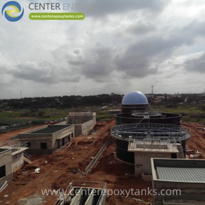 بالون حامل الغاز الحيوي لخزان الهضم لمعالجة مياه الصرف الصحي: تخزين المنتج الثانوي الغازي القيم