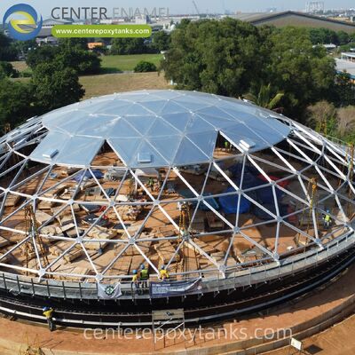 سقف القبة من الألومنيوم لحاويات خزانات تخزين النفط من الفولاذ المقاوم للصدأ: يقلل بشكل كبير من خسائر المنتجات ويوفر غطاء خال من الصيانة للتخزين على نطاق واسع