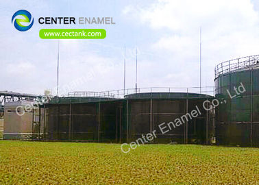 NSF 61 خزانات تخزين مياه الصرف الصحي الفولاذية المغطاة بالزجاج لمشروع معالجة السائل