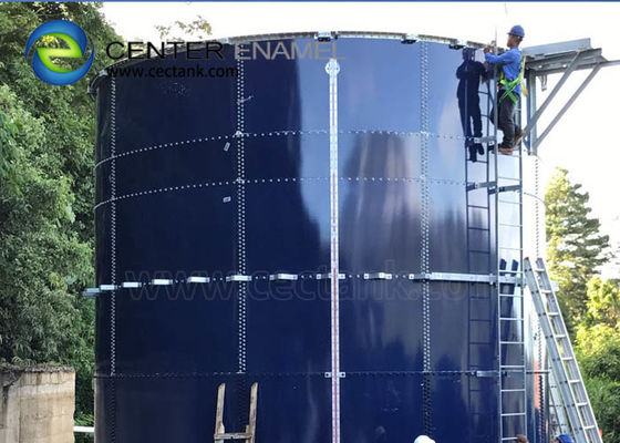 خزانات تخزين مياه الصرف الصناعي المصنوعة من الفولاذ المطلي بالزجاج مع أسطح السطح من سبيكة الألومنيوم