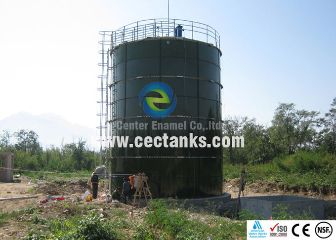 طلاء الزجاجي خزان معالجة مياه الصرف الصحي مع وقت بناء قصير وتكلفة صيانة منخفضة 1