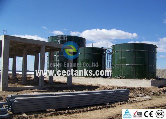 خزانات الماء من الفولاذ المذاب الزجاجي لمحطة الغاز الحيوي / محطة معالجة مياه الصرف الصحي 0