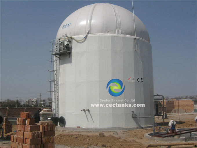 مصانع مياه الصرف الصحي معالجة النفايات الجهازي الجهازي مع الزجاج المذاب إلى الفولاذ خزانات المسمار المشدودة حاوية السيلو 0